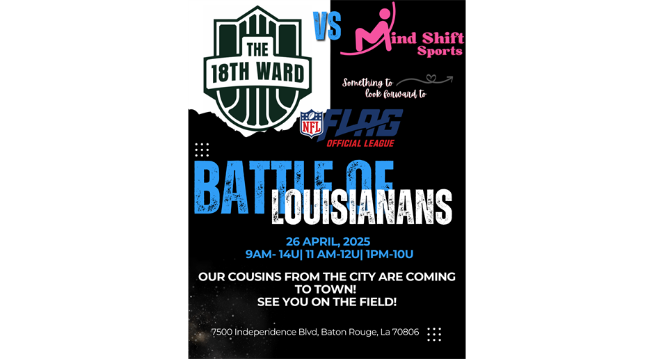 Saturday 4/26 is the last game! Battle of Louisianans